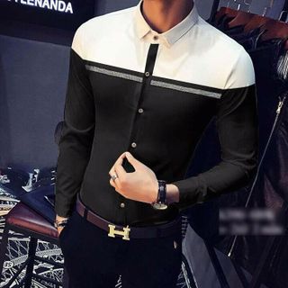 Sơ mi phối sọc