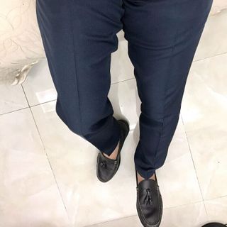 Quần tây ống côn xanh đen