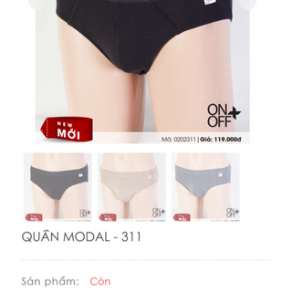 Quần lót nam onoff hàng cty