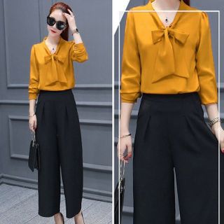 Set bộ thời trang cột nơ