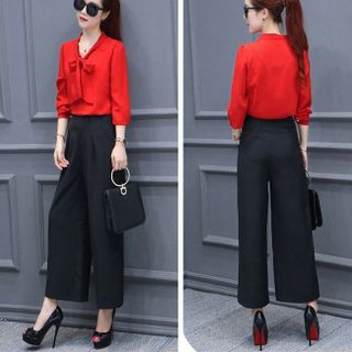 Set bộ thời trang cột nơ