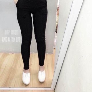 Quần legging 2 túi thun coton co giãn