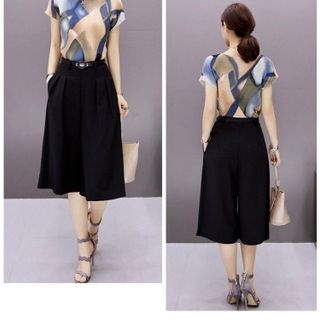 Set quần áo voan 3d họa tiết