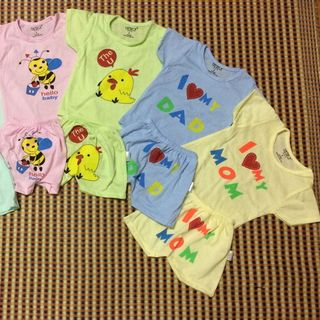 Bộ cotton chữ và thú cho bé từ 0 đến 3 tuổi