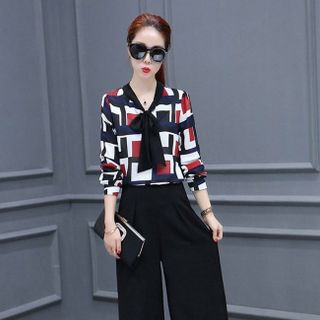 Set bộ thời trang cột nơ
