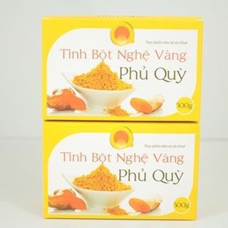 Hộp tinh bột nghệ vàng phủ quỳ 200g