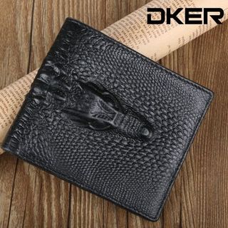 Ví cầm tay nam da cá sấu da bò 100 dập cá sấu con- mẫu k84