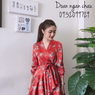 Đầm đắp chéo cột eo