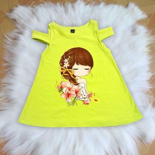 Đầm rớt vai bé gái