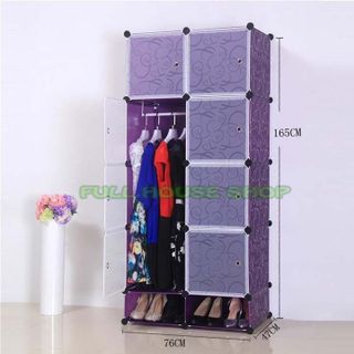 Tủ nhựa lắp ghép sáng tạo đa năng 8 ô 2 ô giầy