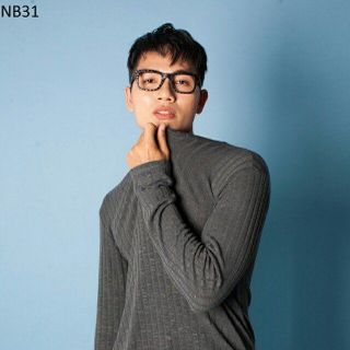 Nb31 áo thun nam cổ tim tay dài len gân xám