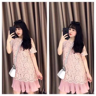 Đầm ren phối voan k068