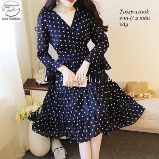 Đầm voan bi tay loa k065