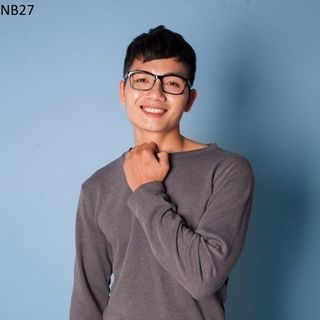 Nb27 áo thun nam tay dài xám chuột