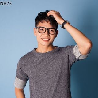 Nb23 áo thun nam tay dài xám đốm