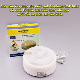 Máy làm sữa chua chefman cm302n 8 cốc nhựa