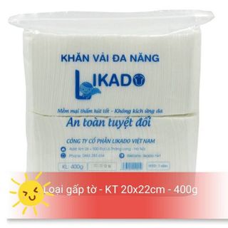 Khăn vải khô đa năng likado - gói 400g - kt 20x22cm