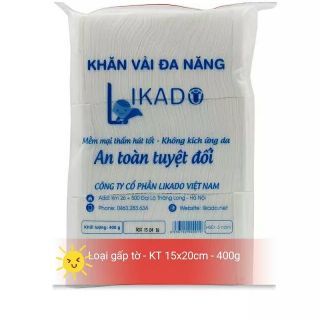 Khăn vải khô đa năng likado - gói 400g - kt 15x20cm