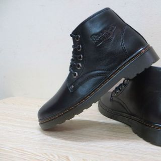 Giày đốc cổ lửng da bò trơn nguyên tấm