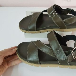 Dép đốc da bò quai chéo