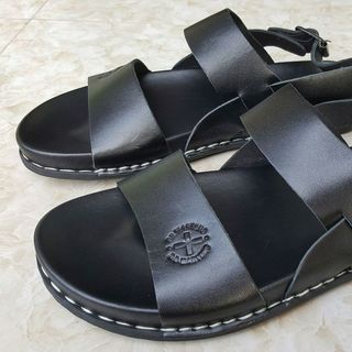 Dép đốc da bò 100 màu đen
