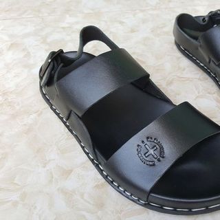 Dép đốc da bò 100 màu đen