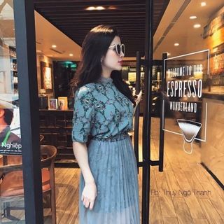 Đầm hoa phối lưới