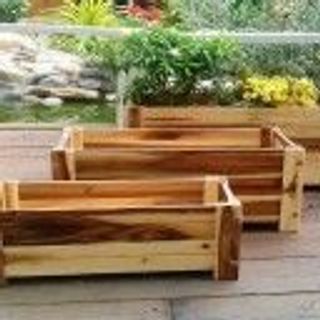 Chậu gỗ trồng cây hình tròn vuông oval chữ nhật