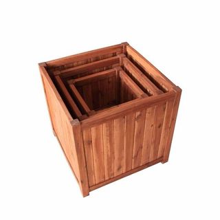 Chậu gỗ trồng cây hình tròn vuông oval chữ nhật