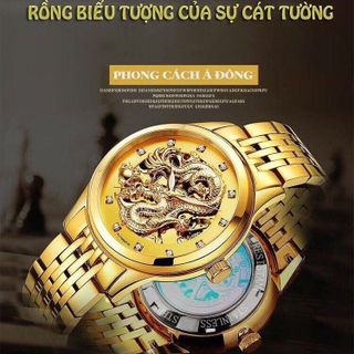 Đồng hồ cơ mặt rồng tevise