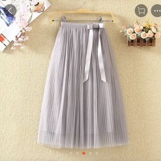 Chân váy dập ly nơ eo
