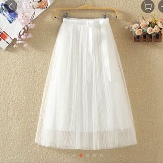 Chân váy dập ly nơ eo