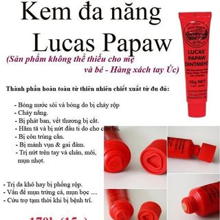 Kem dưỡng đa năng lucas papaw úc với thành phần thiên nhiên chiết từ đu đủ