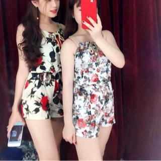 Jumpsuit buộc dây cổ