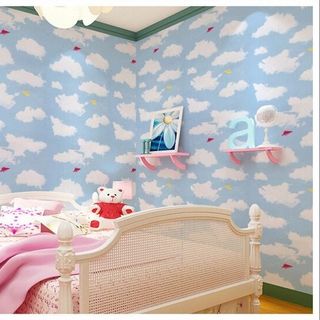 Decal giấy dán tường mây trời xanh