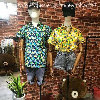 ÁO SƠ MI HỌA TIẾT UNISEX