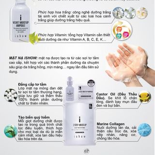 Mặt nạ tơ tằm trắng da ishow Hàn Quốc