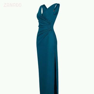 Đầm dự tiệc xếp ly eo xẻ tà cách điệu