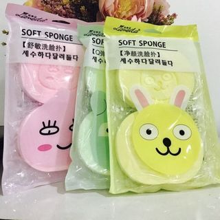 Bông rửa mặt Soft Sponge hình thú giá sỉ