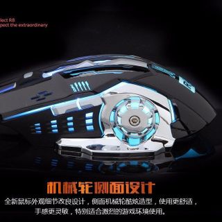 Chuột R8 1635 chuyên game USB có LED 7 màu dây dù siêu bền đẹp
