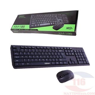 Combo bộ phím chuột ko dây Glatten KM 186