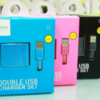 Combo củ cáp hoco C6 ip5 6 sạc 2 cổng USB