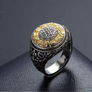 Nhẫn Bạc 12 Con Giáp mạ vàng 18k