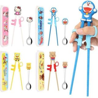 Bộ thìa đũa tập ăn doremon kitty cho bé
