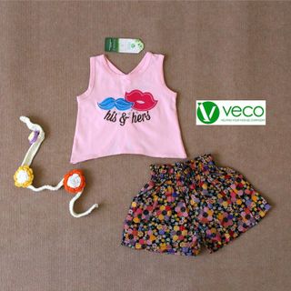 QUẦN ÁO BÉ GÁI THÊU ĐÔI MÔI