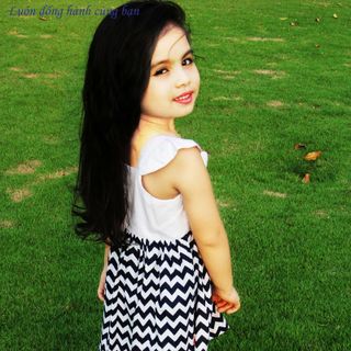 PM001 - Đầm bé gái ziczac thêu hoa xinh xinh