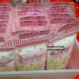 Túi Trữ sữa Babytooth-Nâu Hồng 30pcs