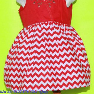PM002 - Đầm bé gái 2 dây thêu hoa điệu đà