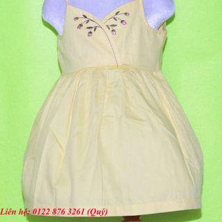 PM002 - Đầm bé gái 2 dây thêu hoa điệu đà