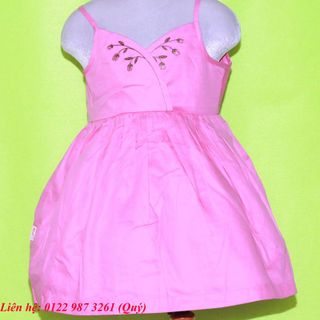 PM002 - Đầm bé gái 2 dây thêu hoa điệu đà